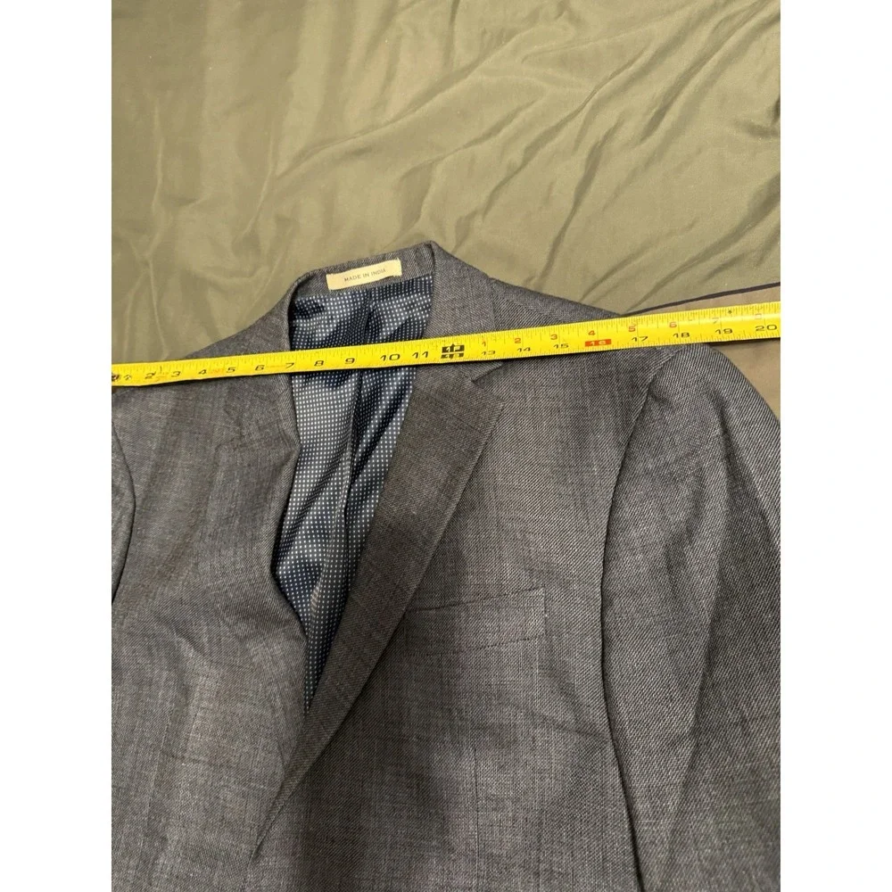 Joseph Abboud Sport Coat Mens 44R Tailored Fit  Gray Linen/ Wool Two Button
